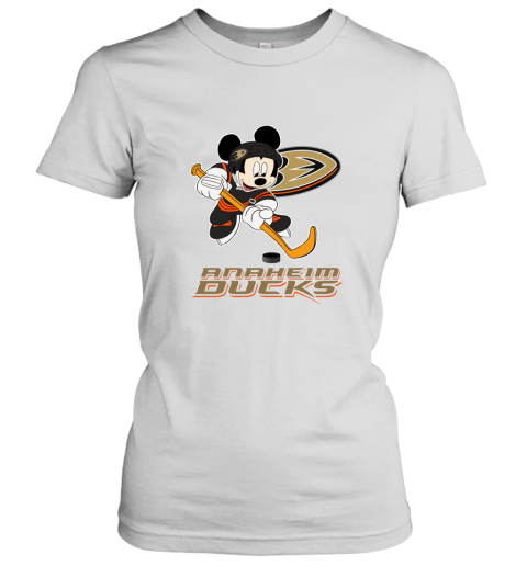 NHL Hockey Mickey Mouse Team Anaheim Ducks Women's T-Shirt