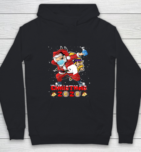 Minnesota Vikings Funny Santa Claus Dabbing Christmas 2020 NFL Youth Hoodie