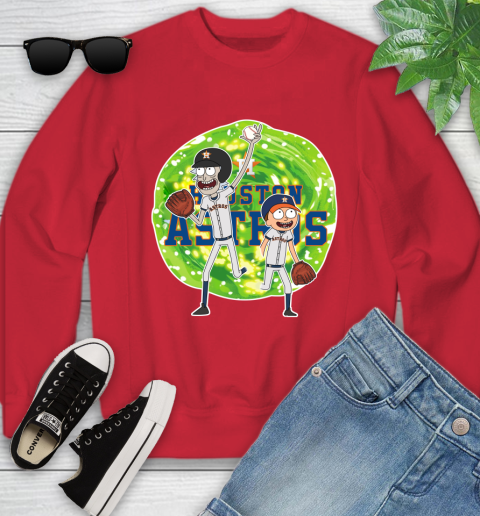MLB Houston Astros Rick And Morty Baseball Sports Youth Sweatshirt 9