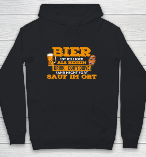 Beer Lover Funny Shirt Beer Cheaper Than Gasoline Drinking Alcohol Drinking Party Youth Hoodie