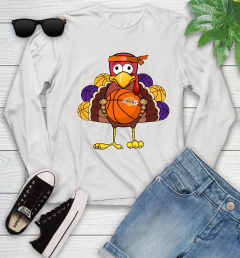 Los Angeles Lakers Turkey thanksgiving day Youth Long Sleeve