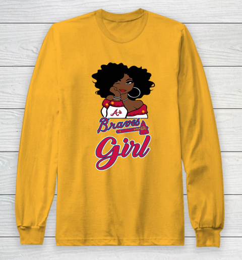Atlanta Braves Girl MLB Long Sleeve T-Shirt 3