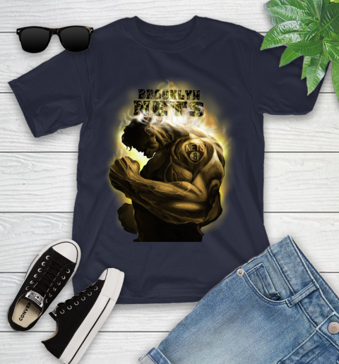 Brooklyn Nets NBA Basketball Hulk Marvel Avengers Sports Youth T-Shirt 2