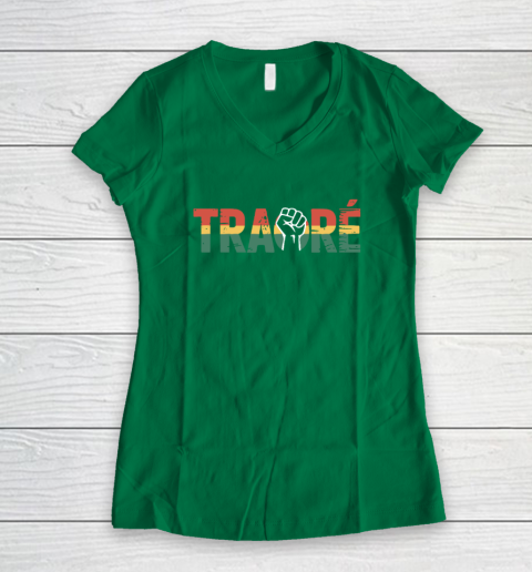 Burkina Faso Ibrahim Traore Women's V-Neck T-Shirt 3
