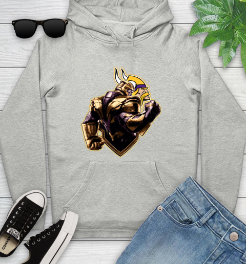 NFL Thanos Avengers Endgame Football Sports Minnesota Vikings Youth Hoodie