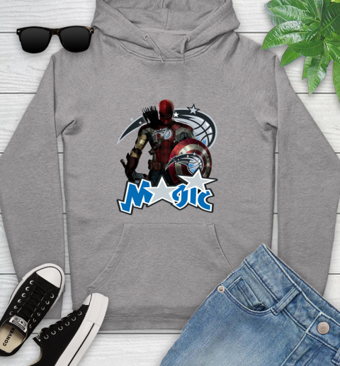 Philadelphia 76ers NBA Basketball Captain America Thor Spider Man Hawkeye Avengers Youth Hoodie 6