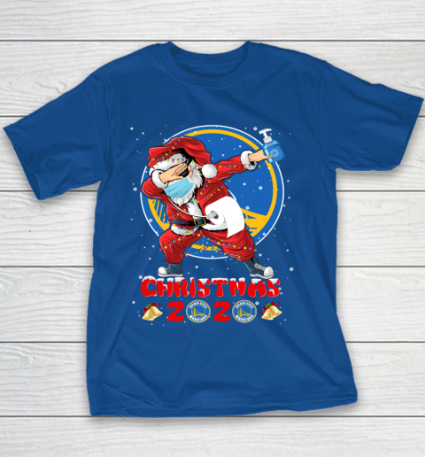 Golden State Warriors Funny Santa Claus Dabbing Christmas 2020 NBA Youth T-Shirt 6