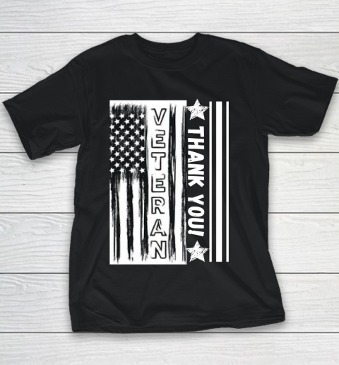 Memorial Day USA Flag Heart American Patriotic Armed Forces Veterans Independence Day 4th Of July Youth T-Shirt
