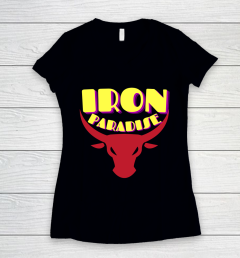 Iron Paradise Design Women's V-Neck T-Shirt