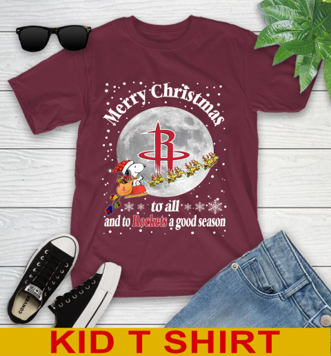 Houston Rockets Merry Christmas To All And To Rockets A Good Season NBA Basketball Sports Youth T-Shirt 5