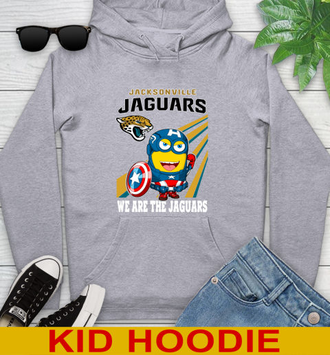 NFL Football Jacksonville Jaguars Captain America Marvel Avengers Minion Shirt Youth Hoodie 6