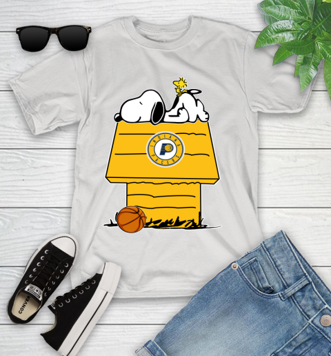 Indiana Pacers NBA Basketball Snoopy Woodstock The Peanuts Movie Youth T-Shirt