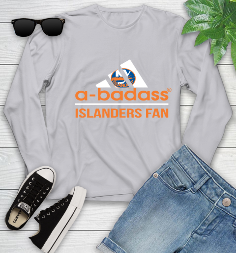NHL A Badass New York Islanders Fan Adidas Hockey Sports Youth Long Sleeve 5