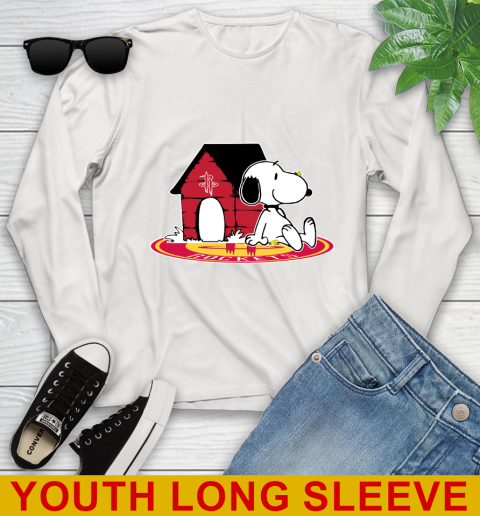 NBA Basketball Houston Rockets Snoopy The Peanuts Movie Shirt Youth Long Sleeve 12