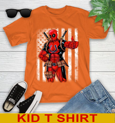 NFL Football Indianapolis Colts Deadpool American Flag Shirt Youth T-Shirt 9 NFL Football Indianapolis Colts Deadpool American Flag Shirt Youth T-Shirt - Image 9