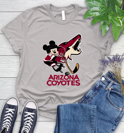 NHL Arizona Coyotes Mickey Mouse Disney Hockey T Shirt Women's T-Shirt 10