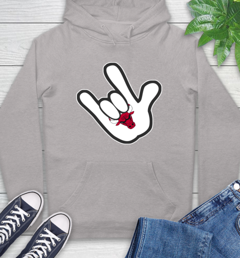 Chicago Bulls NBA Basketball Mickey Rock Hand Disney Hoodie 12