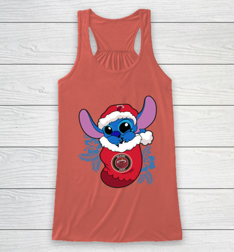 Miami Heat Christmas Stitch In The Sock Funny Disney NBA Racerback Tank 4