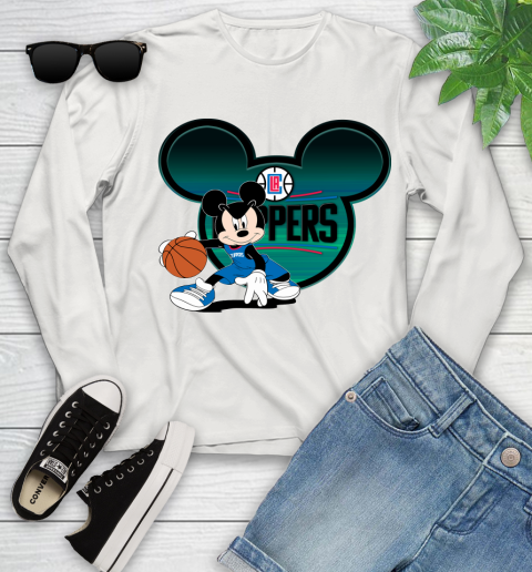NBA LA Clippers Mickey Mouse Disney Basketball Youth Long Sleeve 12
