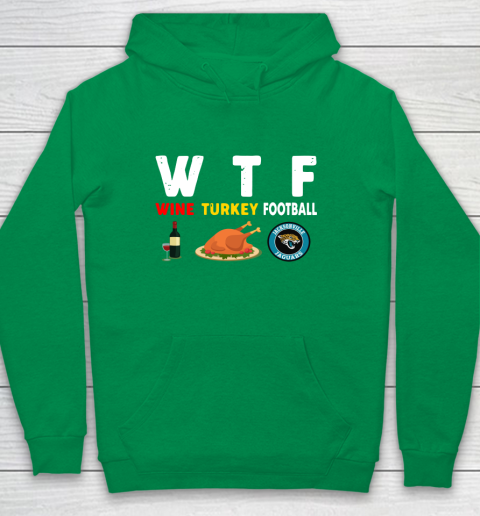 Jacksonville Jaguars Giving Day WTF Wine Turkey Football NFL Youth Hoodie 4