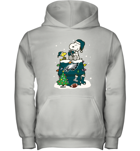 A Happy Christmas With Philadelphia Eagles Snoopy Youth Hoodie