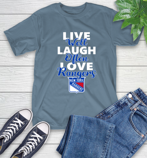 NHL Hockey New York Rangers Live Well Laugh Often Love Shirt T-Shirt 9