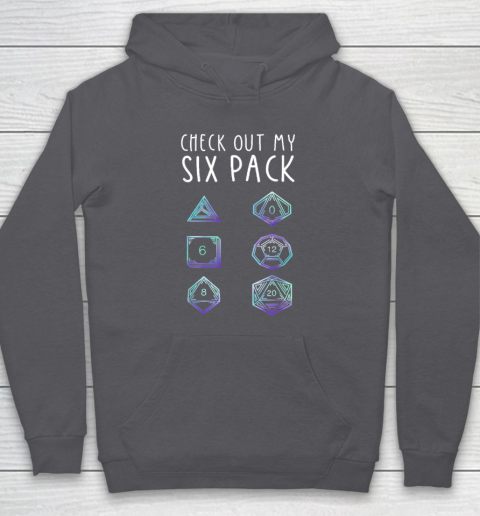 Funny Check Out My Six Pack Dice For Dragons D20 RPG Gamer Hoodie 4