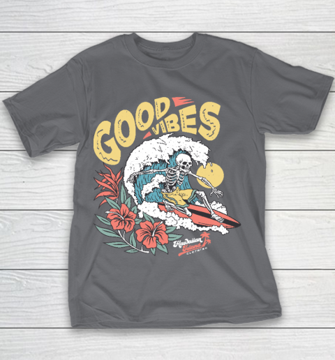 Good Vibes Skeleton Surfer Youth T-Shirt 5
