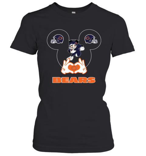 I Love The Bears Mickey Mouse Chicago Bears Women's T-Shirt