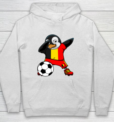 Dabbing Penguin Belgium Soccer Fans Jersey Football Lovers Hoodie