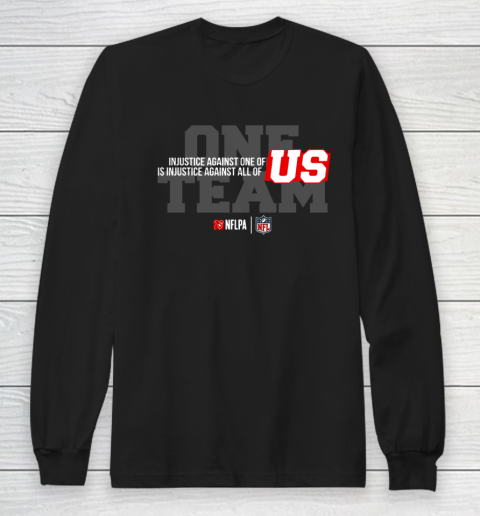 NFL End Racism Print In Front And Back Long Sleeve T-Shirt