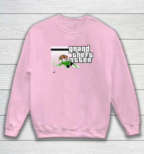 Jake Oettinger Grand Theft Otter Dallas Hockey Sweatshirt 5