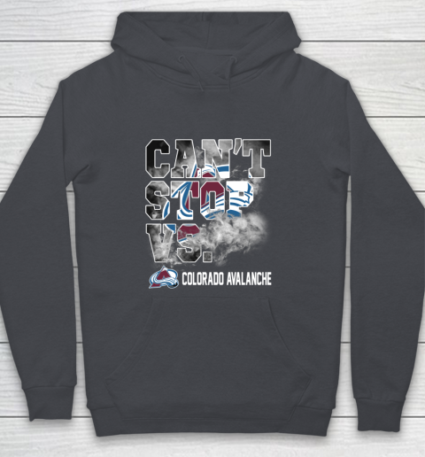 NHL Colorado Avalanche Hockey Can't Stop Vs Youth Hoodie - Image 6