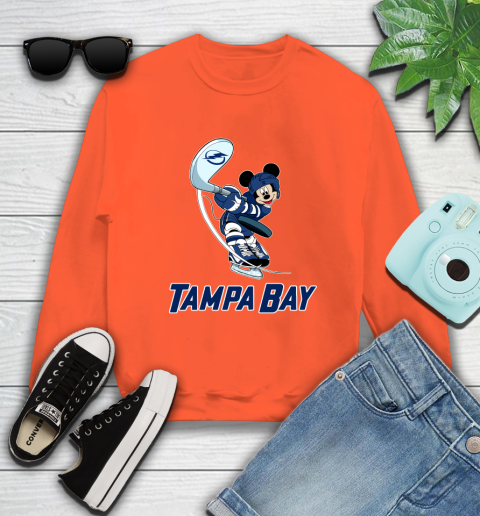 NHL Hockey Tampa Bay Lightning Cheerful Mickey Mouse Shirt Sweatshirt 4