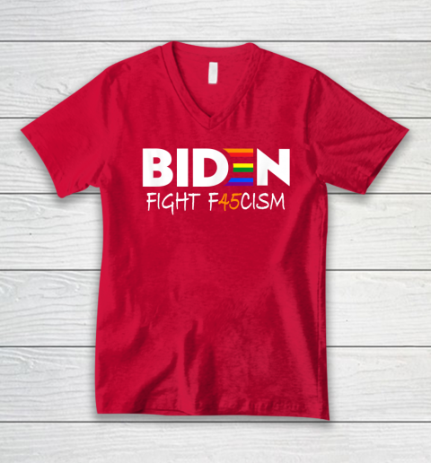 Biden Fight F45cism Shirt Biden Fight Fascism Anti Trump V-Neck T-Shirt 6 Biden Fight F45cism Shirt Biden Fight Fascism Anti Trump V-Neck T-Shirt - Image 6