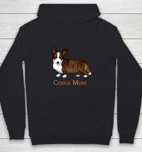 Dog Mom Shirt Black Tan Brindle Cardigan Welsh Corgi Mom Dog Lover Gift Youth Hoodie