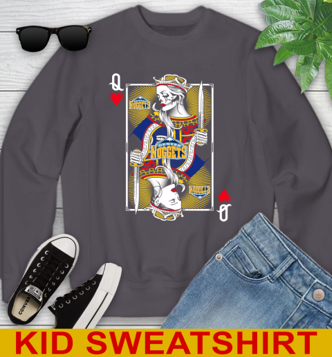 NBA Basketball Denver Nuggets The Queen Of Hearts Card Shirt Youth Sweatshirt 5