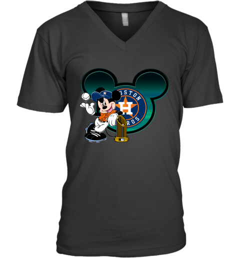 MLB Houston Astros The Commissioner's Trophy Mickey Mouse Disney Baseball T  Shirt - Rookbrand