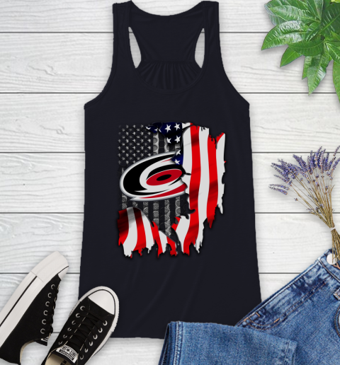 Carolina Hurricanes NHL Hockey American Flag Racerback Tank 9