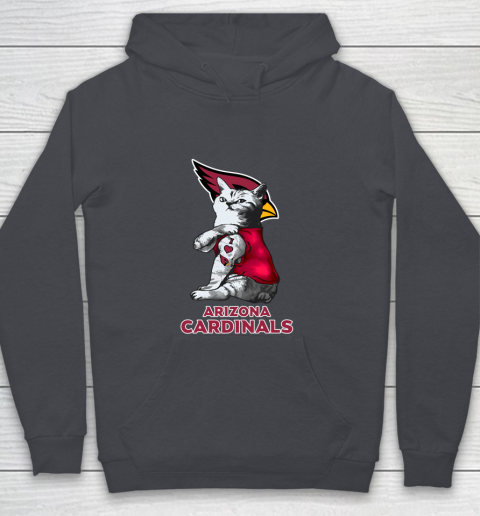 NFL Football My Cat Loves Arizona Cardinals Youth Hoodie 5