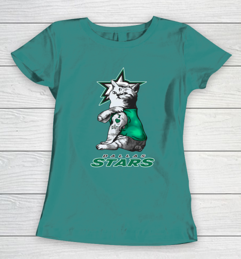 NHL My Cat Loves Dallas Stars Hockey Women's T-Shirt 10