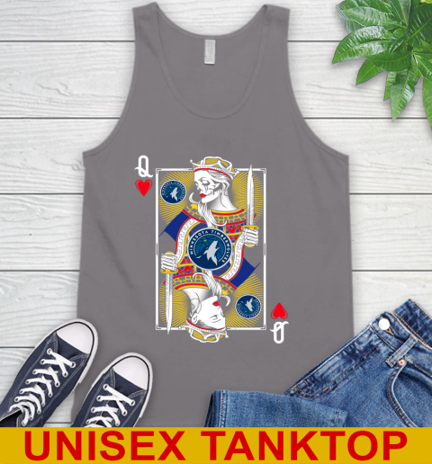 NBA Basketball Minnesota Timberwolves The Queen Of Hearts Card Shirt Tank Top 6