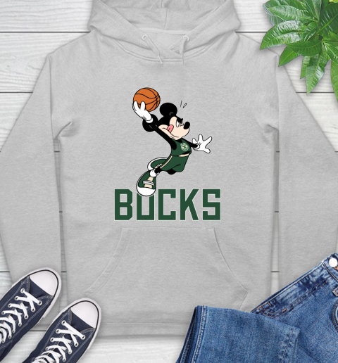 NBA Basketball Milwaukee Bucks Cheerful Mickey Mouse Shirt Hoodie 6