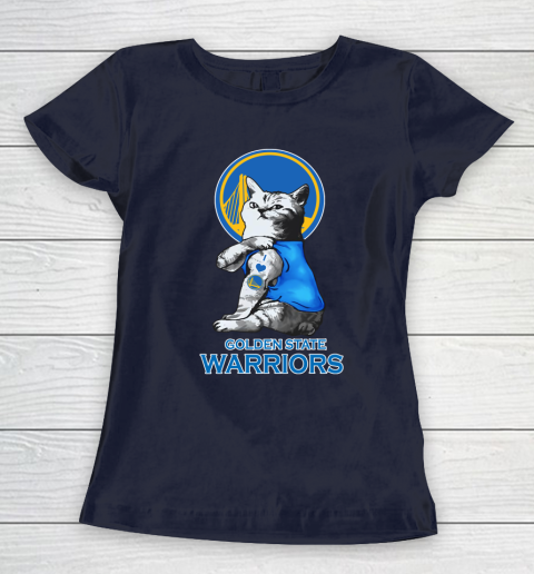 NBA Basketball My Cat Loves Golden State Warriors Women's T-Shirt 2
