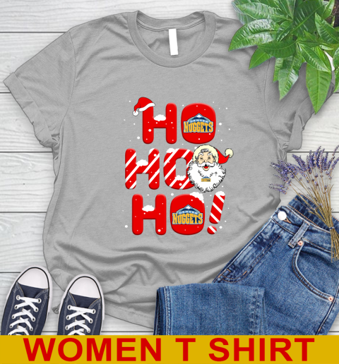 Denver Nuggets NBA Basketball Ho Ho Ho Santa Claus Merry Christmas Shirt Women's T-Shirt 5