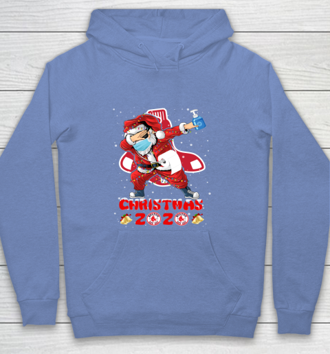 Boston Red Sox Funny Santa Claus Dabbing Christmas 2020 MLB Youth Hoodie 8