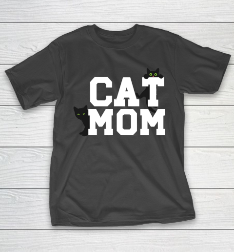 Mother's Day Funny Gift Ideas Apparel  Cat peeping Hanging with T mom T-Shirt