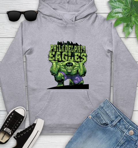 Philadelphia Eagles NFL Football Incredible Hulk Marvel Avengers Sports Youth Hoodie 6