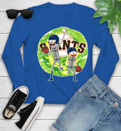 MLB San Francisco Giants Rick And Morty Baseball Sports Youth Long Sleeve 9