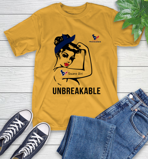 NFL Houston Texans Girl Unbreakable Football Sports T-Shirt 2
